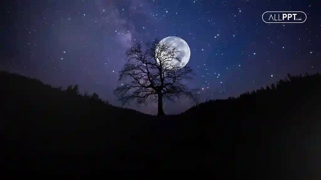 Night Sky Full Moon Taqdimoti (48 Slayd)