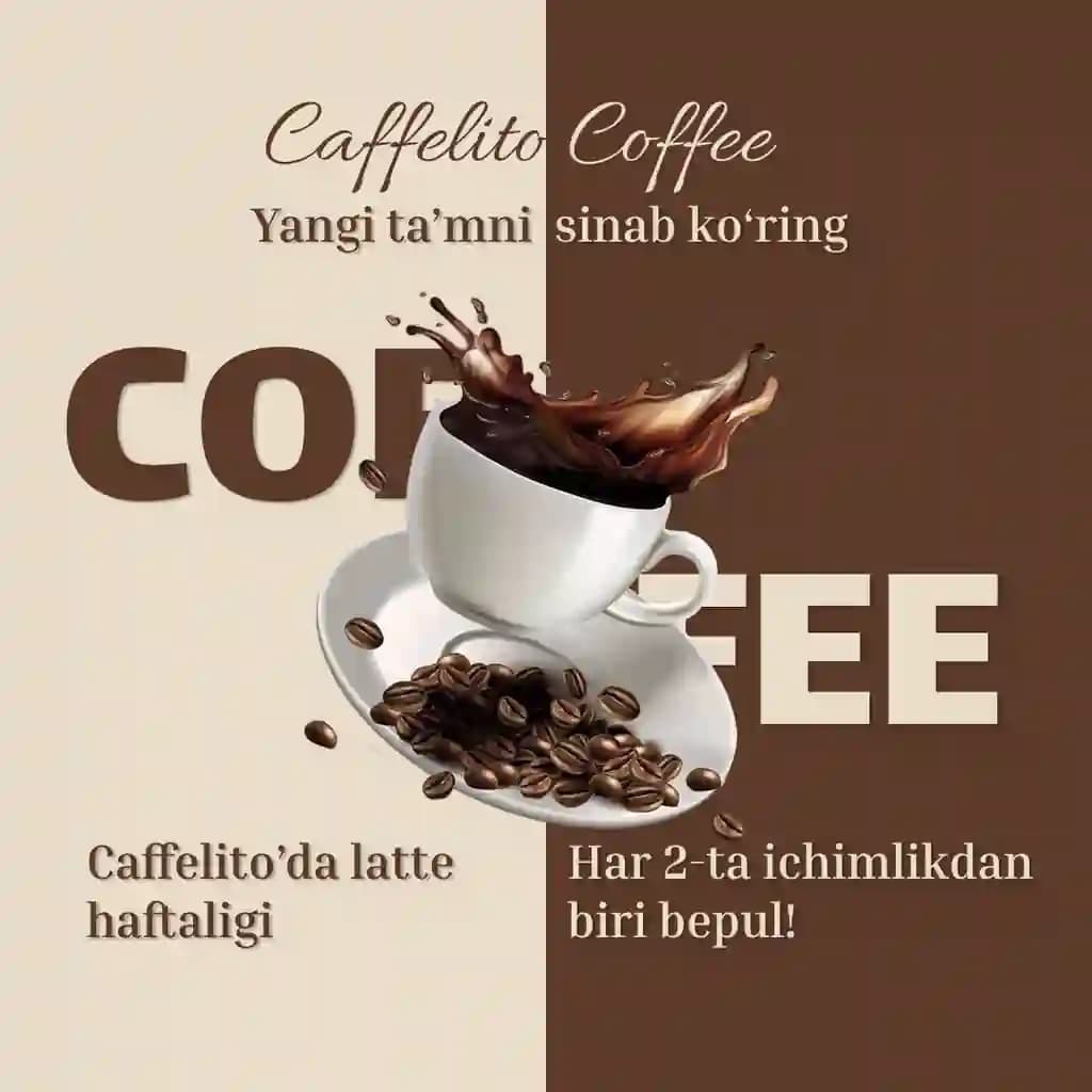 Agentlik yangi mijoz — “Caffelito Coffee”  Promotional post tayyorlandi