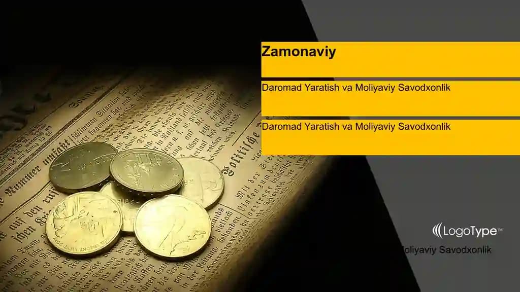 Daromad Yaratish va Moliyaviy Savodxonlik Taqdimoti (59 Slayd)