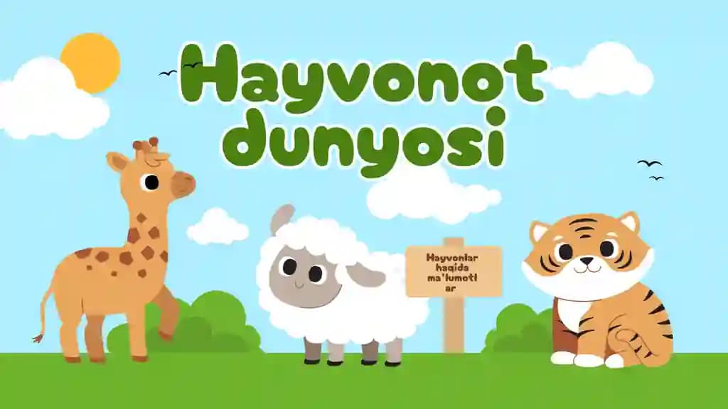 Hayvonot olami haqida prezentatsiya (boshlangʻich sinflar uchun)