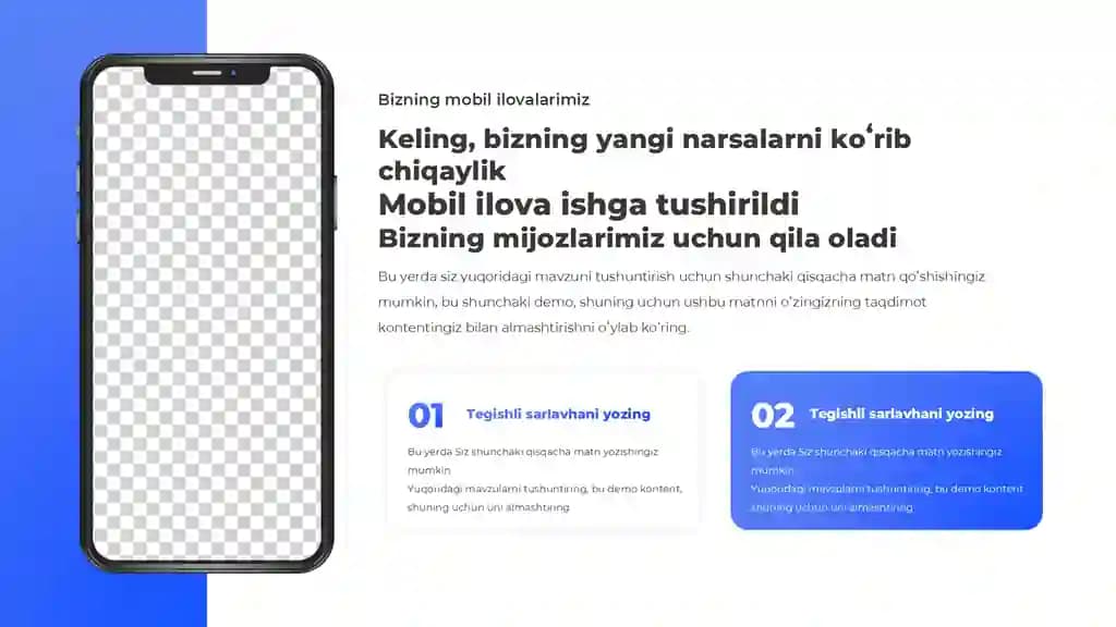 Taqdimotlar uchun bepul mobil shabloni Taqdimoti (10 Slayd)