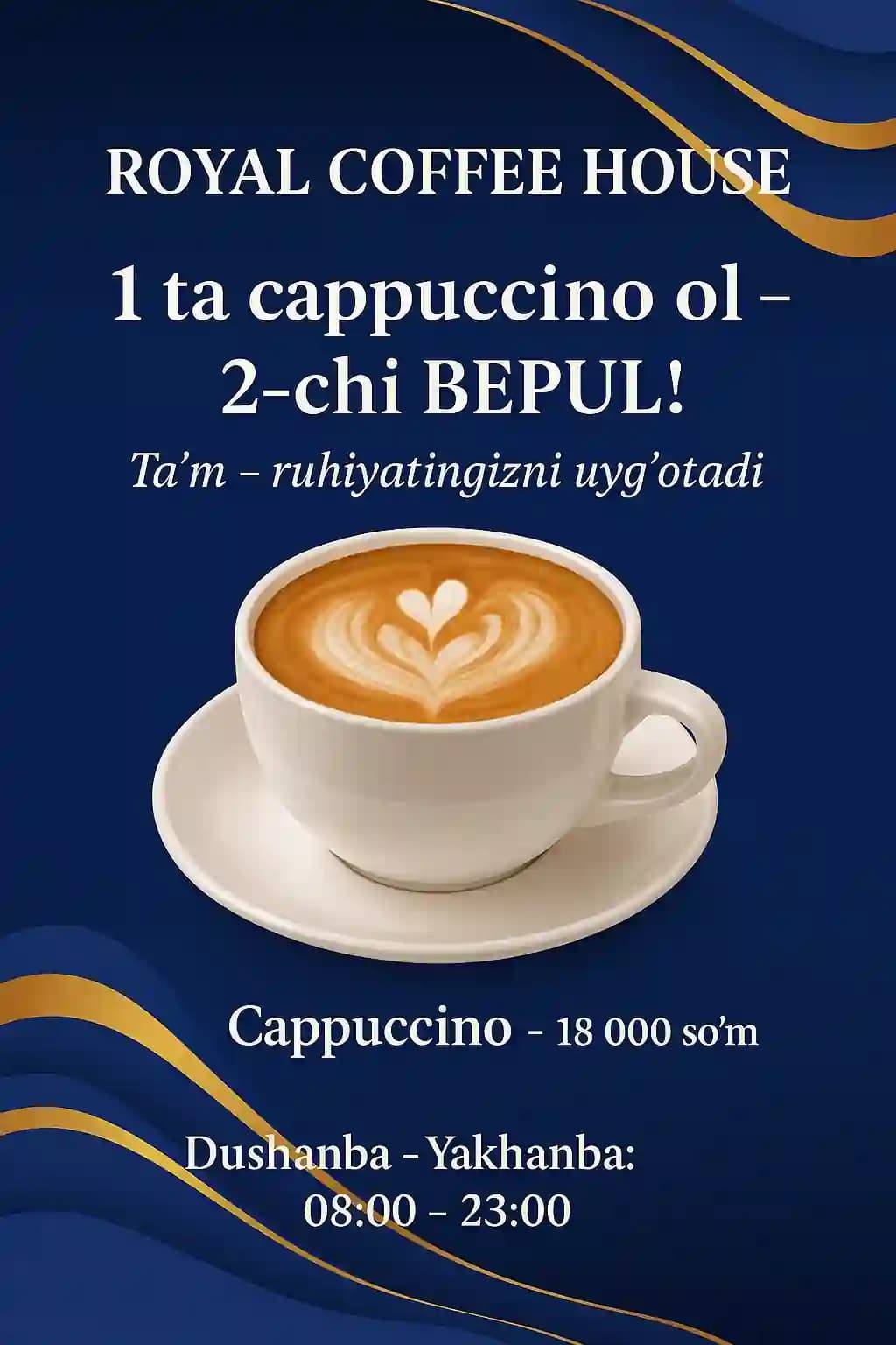 Coffe instagram uchun post dizayn