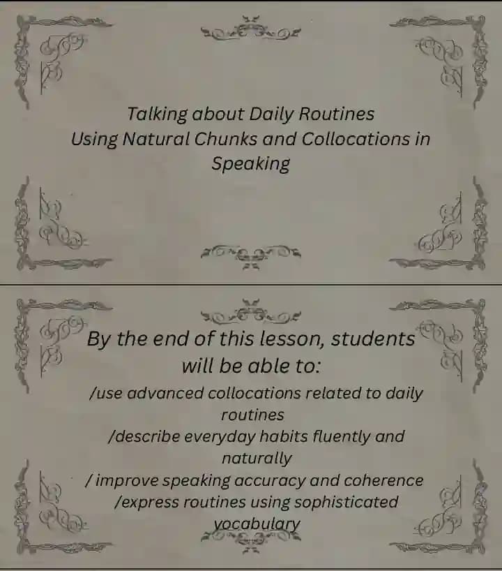 Daily Routines | Natural Chunks & Collocations | B1-B2 Speaking Lesson