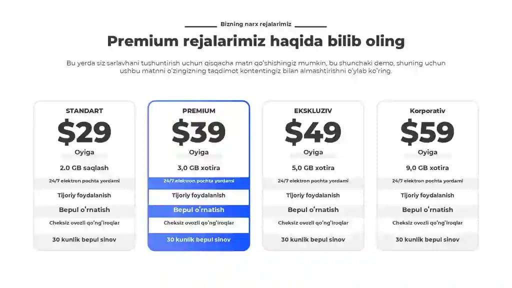 Narx Kartalari Taqdimoti (11 Slayd)