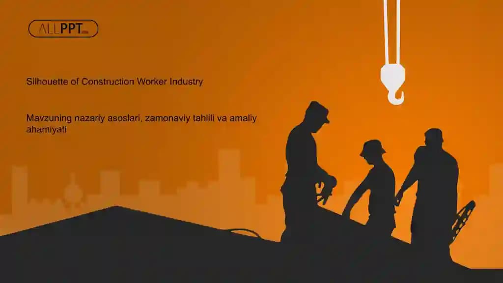 Silhouette of Construction Worker Industry Taqdimoti (48 Slayd)