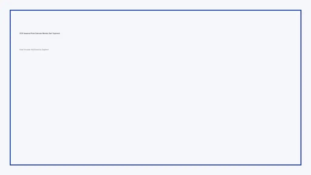 2026-Yil Mavsumiy Taqvim va Vaqtni Boshqarish Taqdimoti (12 Slayd)