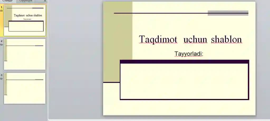 shablon taqdimotlar uchun ideal tanlov