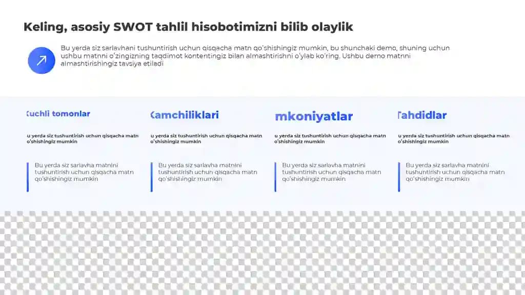Bepul SWOT tahlili taqdimot slayd Taqdimoti (11 Slayd)