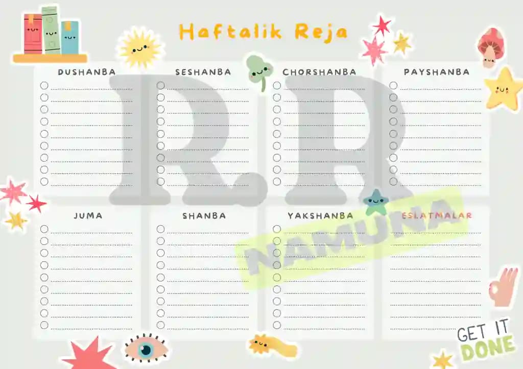 Quvnoq Haftalik Reja