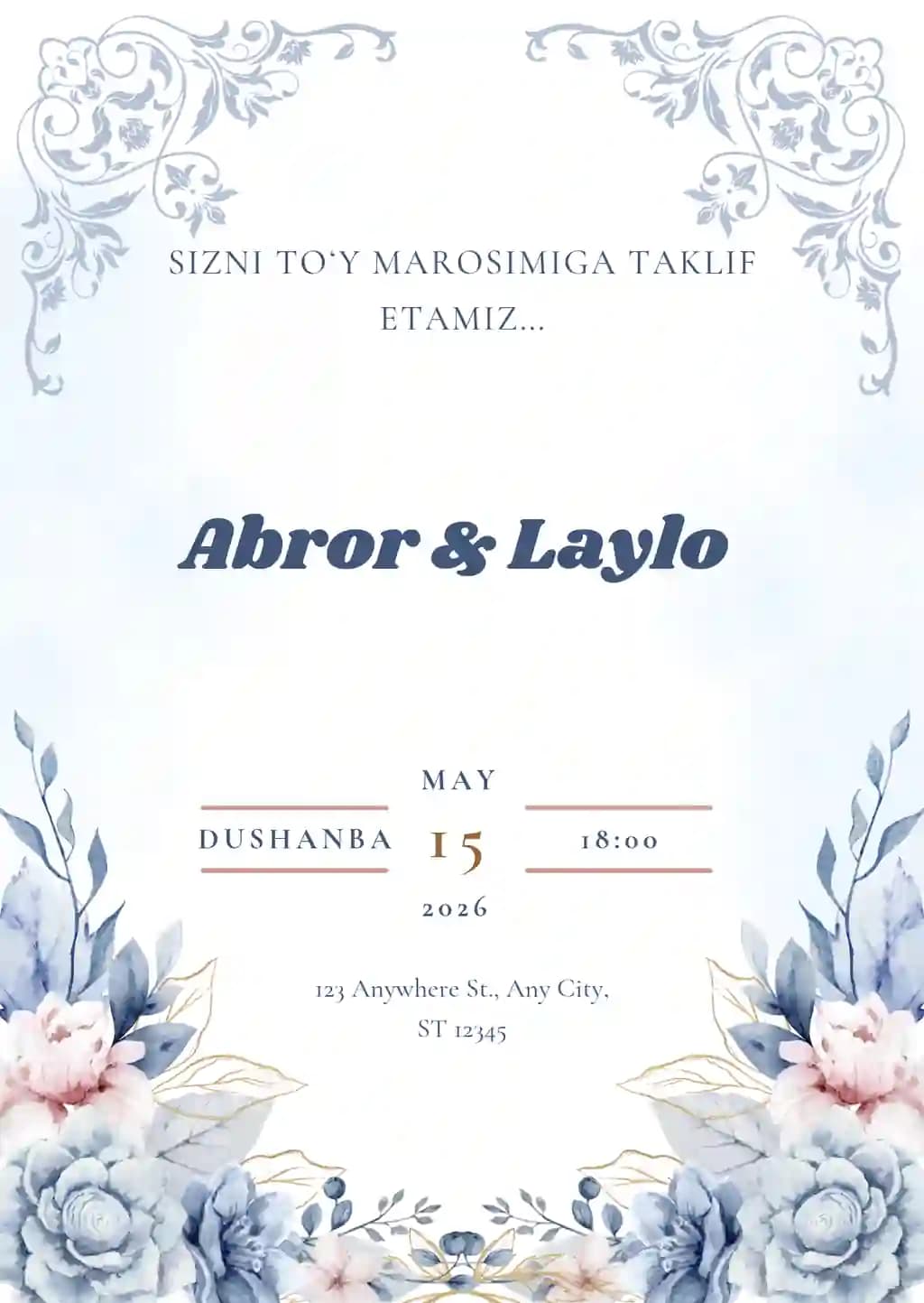 Toʻy uchun taklifnoma