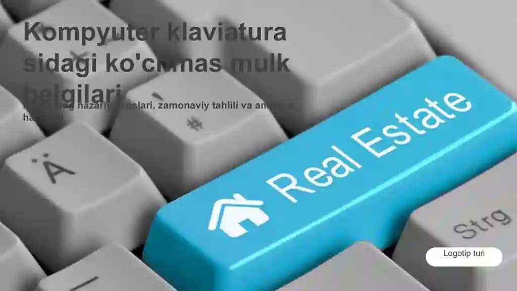 Kompyuter klaviaturasidagi ko'chmas mulk belgilari Taqdimoti (37 Slayd)