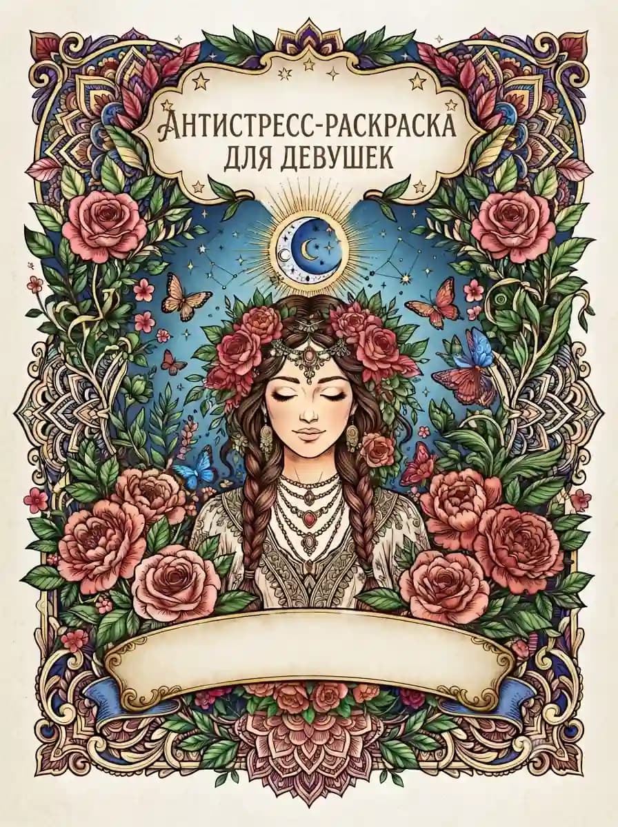 Антистресс-раскраска для девушек