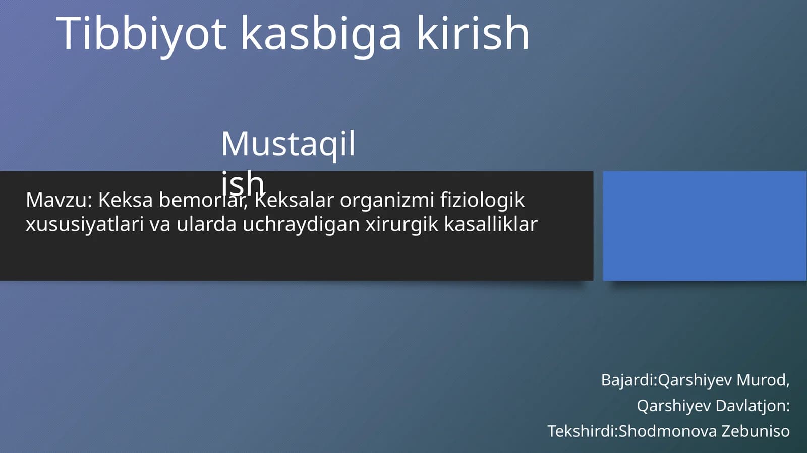 Keksabemorlar,Keksalar organizmi fiziologik xususiyatlari va ularda uchraydigan xirurgik kasalliklar