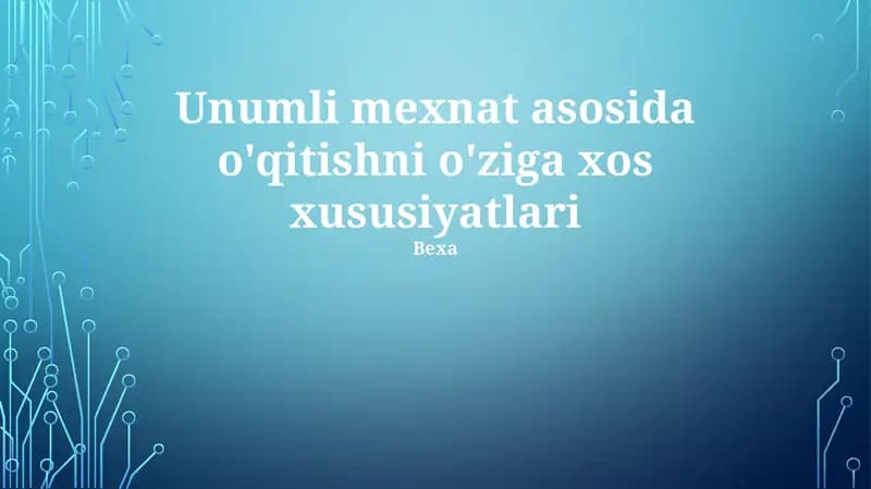 Amaliy qo'llanma va real vaziyatlarga, ko'pincha simulyatsiya yoki keys-stady metodlaridan foydalanish. Doimiy fikr-mulohaza va takomillashtirish jarayonning ajralmas qismidir. Aniq o'quv maqsadlari aniq kompetensiyalar bilan mos keladi