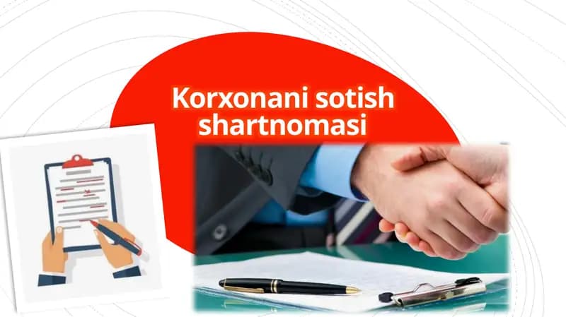 Korxonani  sotish  shartnomasi