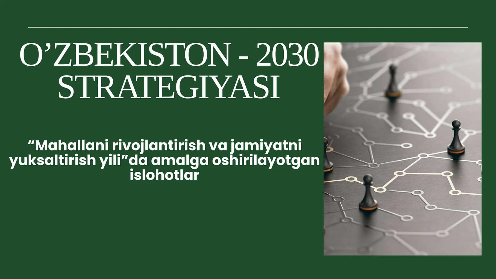 Mahallani rivojlantirish va jamiyatni yuksaltirish yili"da amalga oshirilayotgan islohotlar