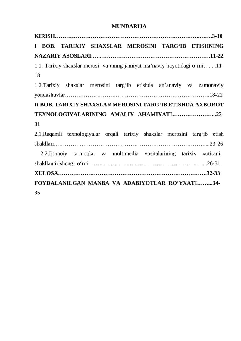 Tarixiy shaxslarning merosini targ'ib  etishda axborot  texnalogiyalarining o‘rni