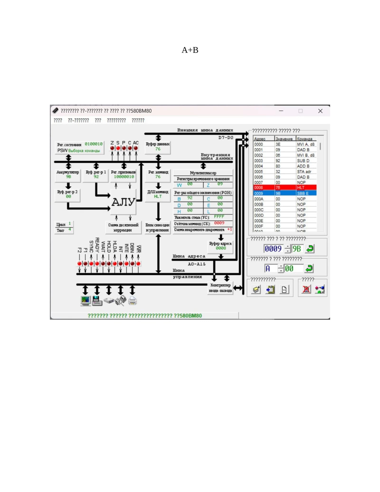 The product involves addition operations such as A+B