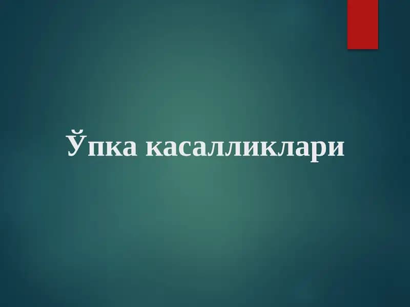 O'PKA KASALLIKLARI