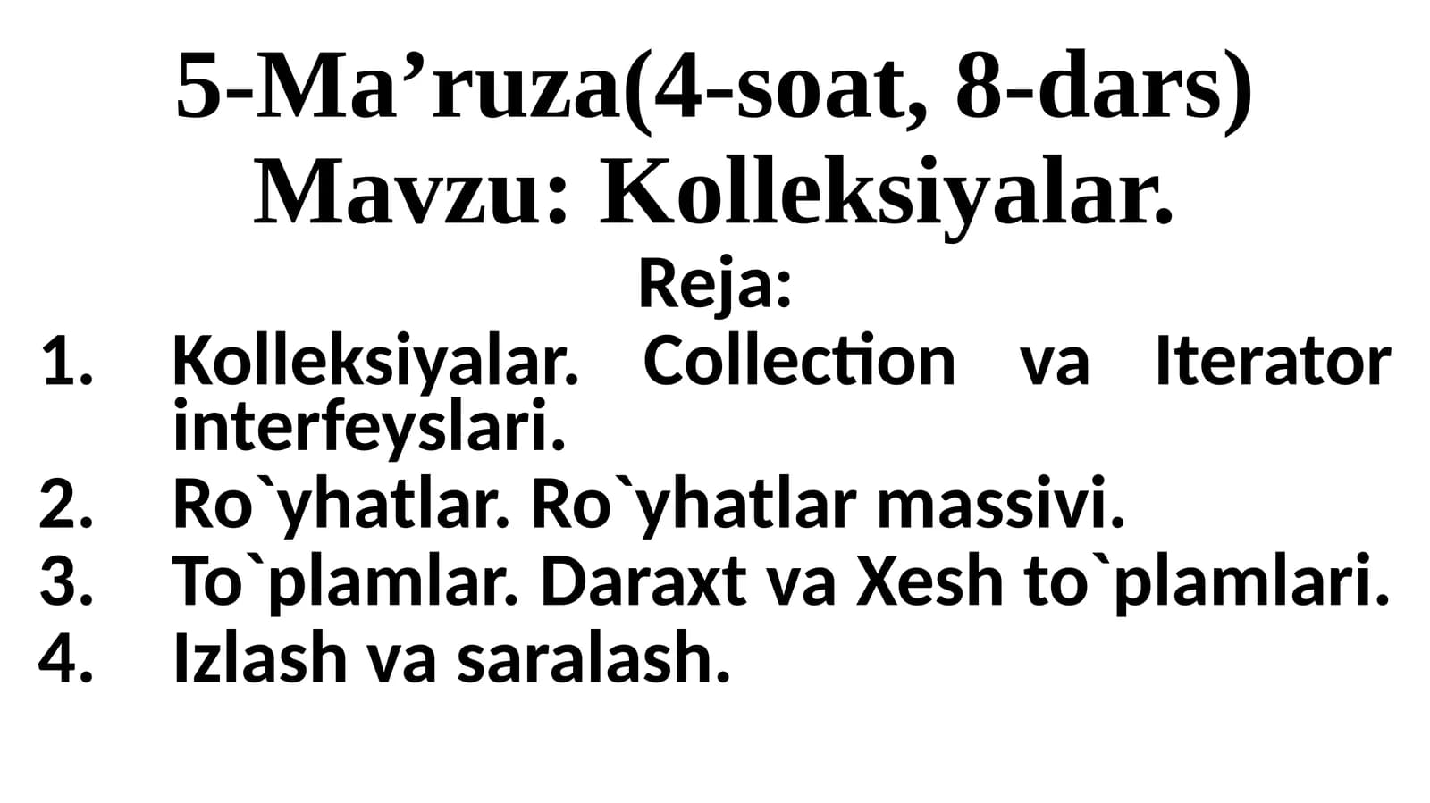 Kolleksiyalar..