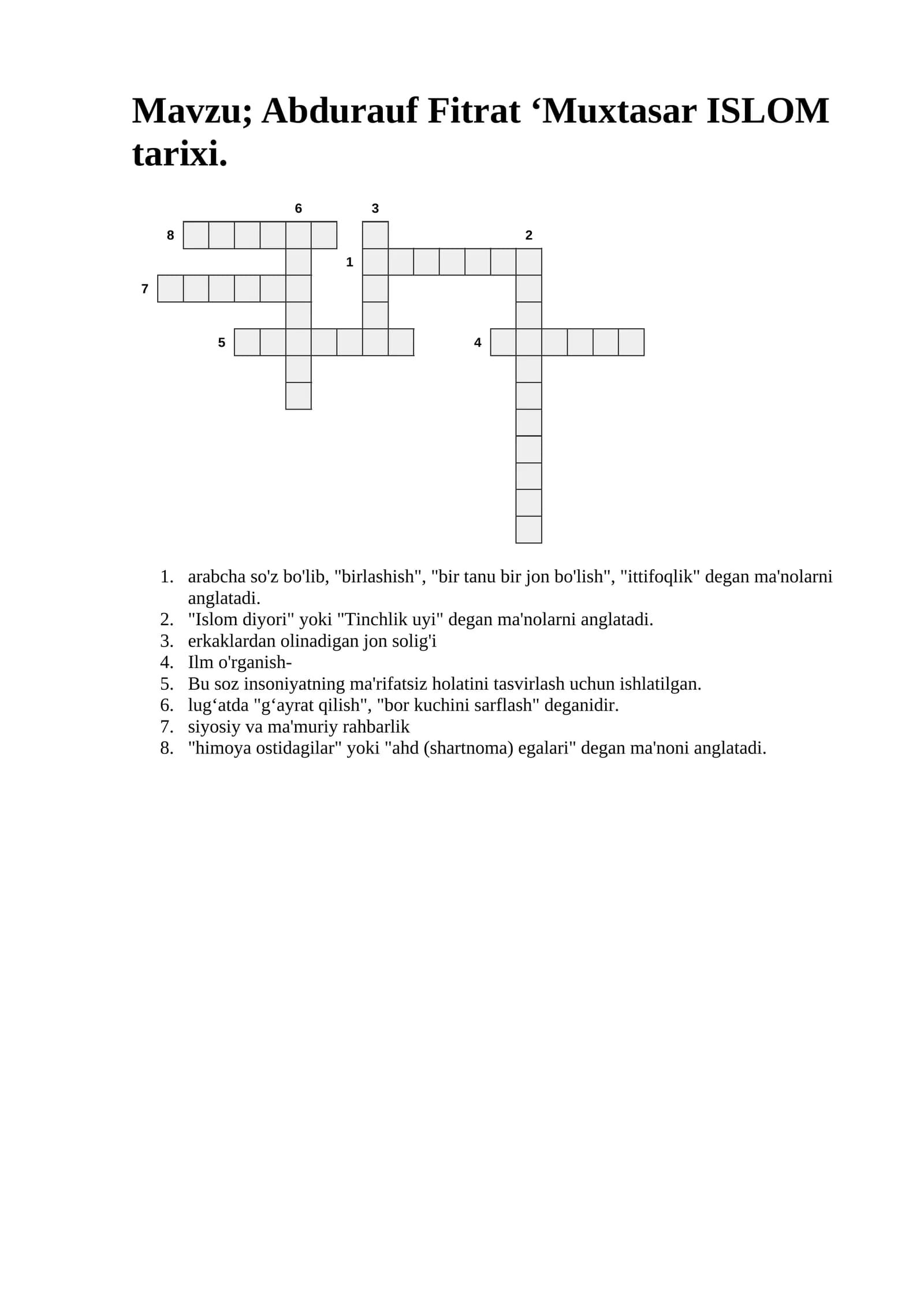 Muxatsar islom tarixi krasford