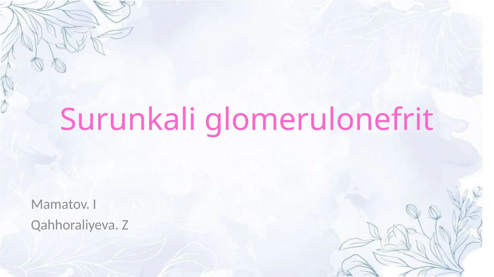 Surunkali glomerulonefrit