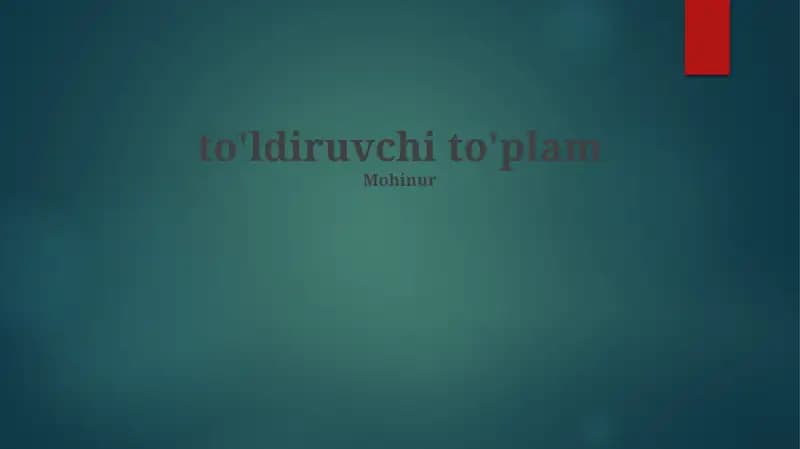 To'ldiruvchi to'plam Mohinur 1. Narsalardan foydalanib hikoya aytib berish 2. Kontekstning Kuchi 3. Ma'no uchun dizayn qilish