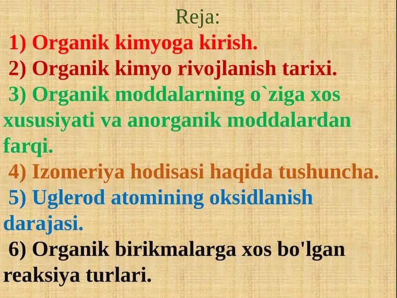 Organik kimyo