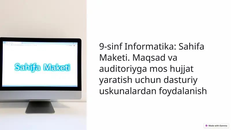 9-sinf Informatika:SahifaMaketi