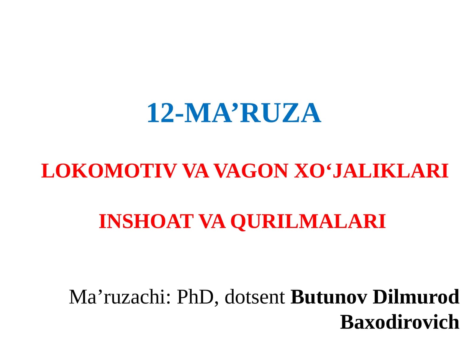 lokomativ va vagon harakati