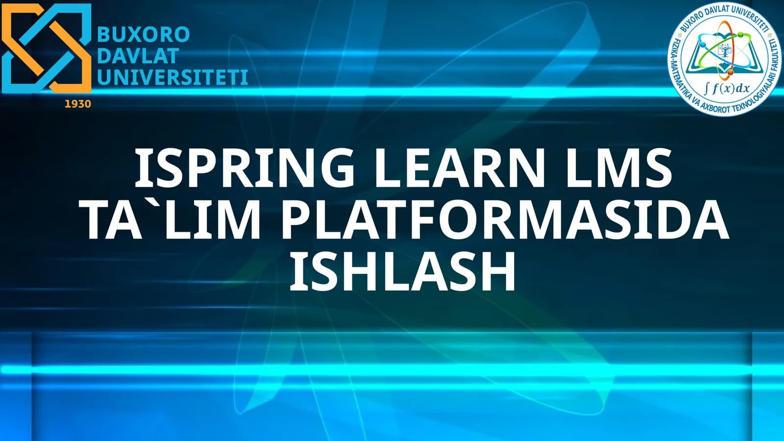 ISPRING LEARNLMS TA`LIM PLATFORMASIDA ISHLASH