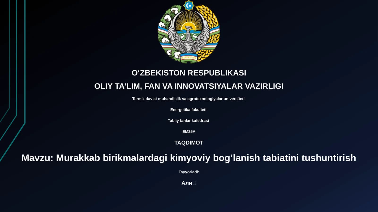 Murakkab kimyoviy birikmalar