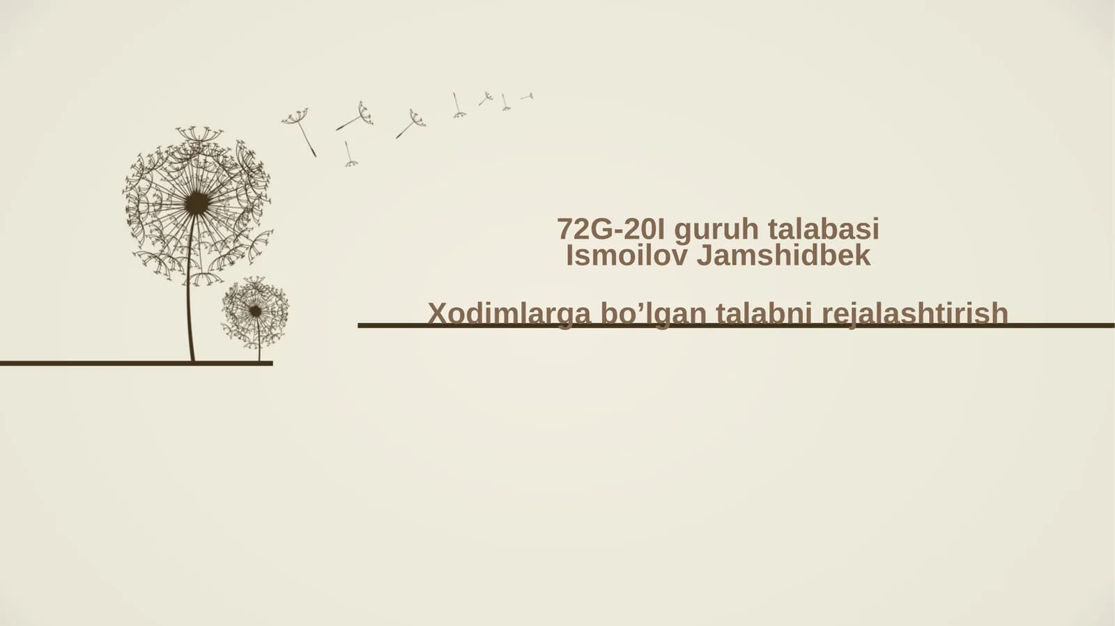 Xodimlarga bo'lgan talabni rejalashtirish