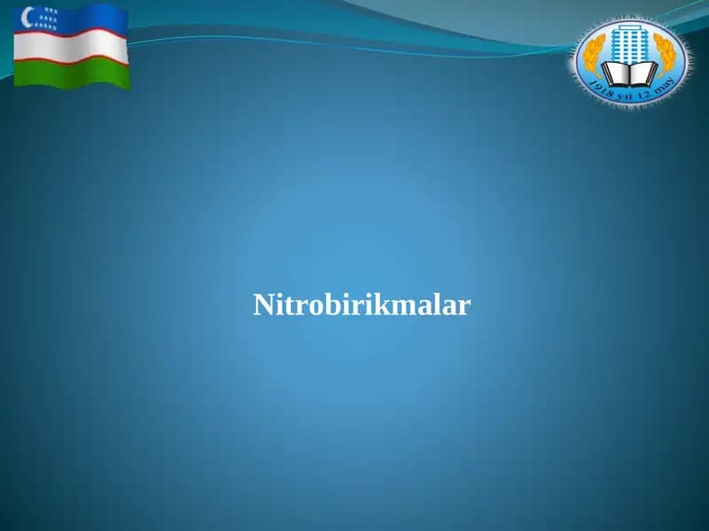 Nitro birikmalar