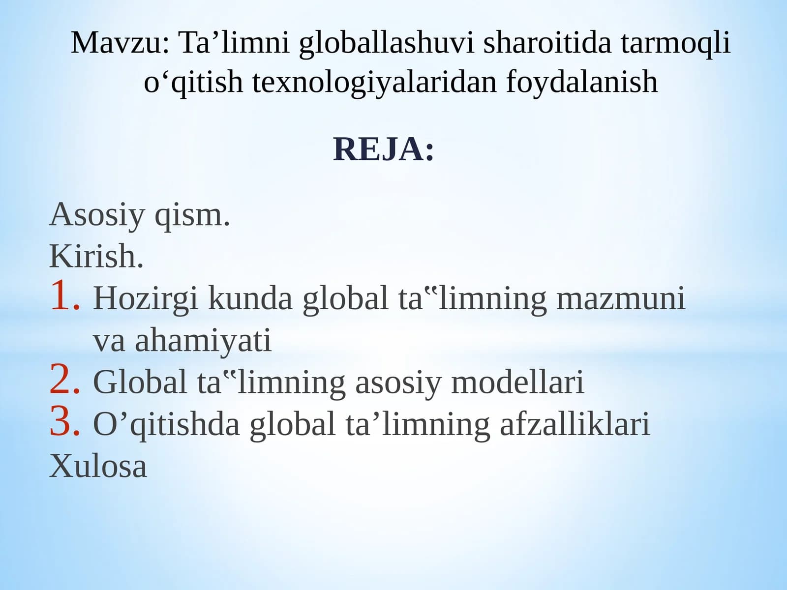 Ta’limning globallashuvi