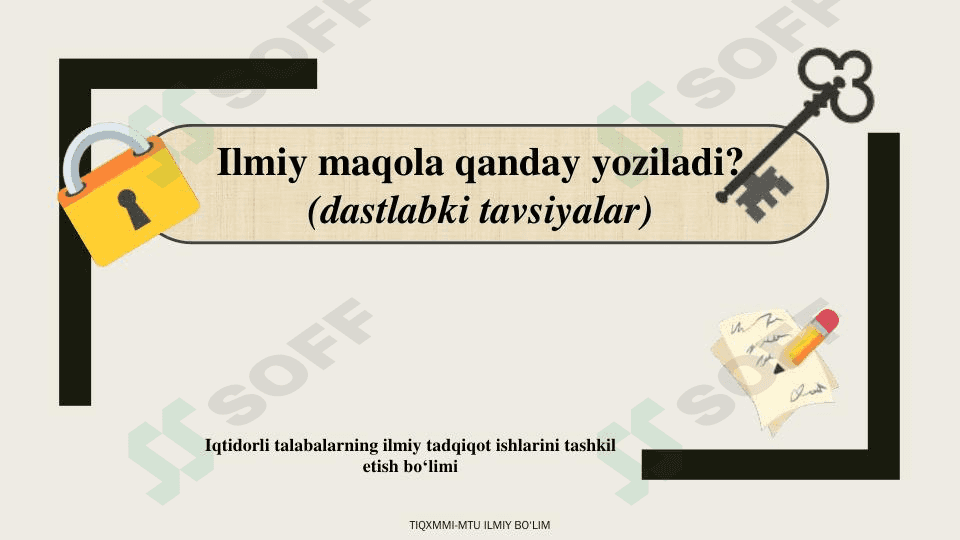 Maqola yozish tartibi