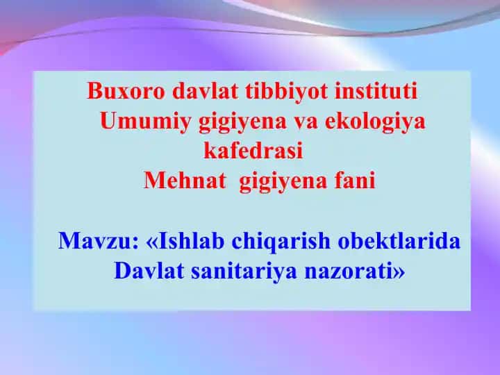 Davlat sanitariya nazorati
