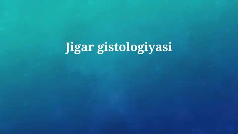 Jigar gistologiyasi