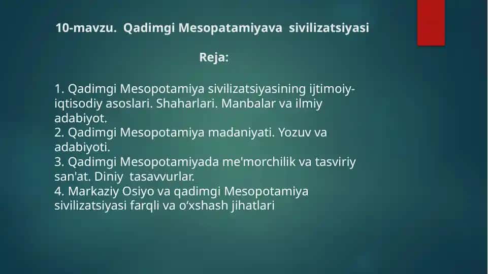 Qadimgi Mesopotamiya sivilizatsiyasi