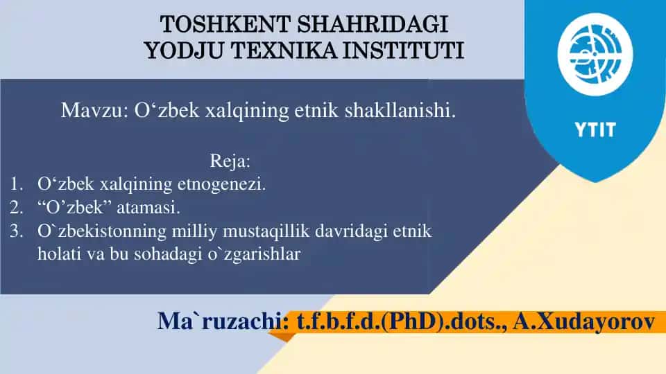 O'zbek xalqining etnik shakllanishi