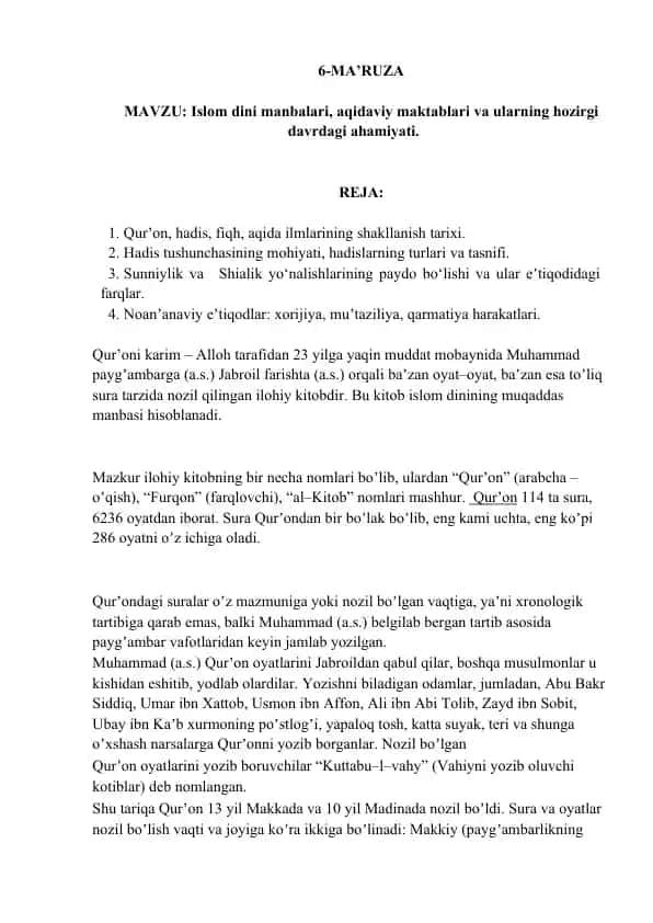 6-Ma’ruza