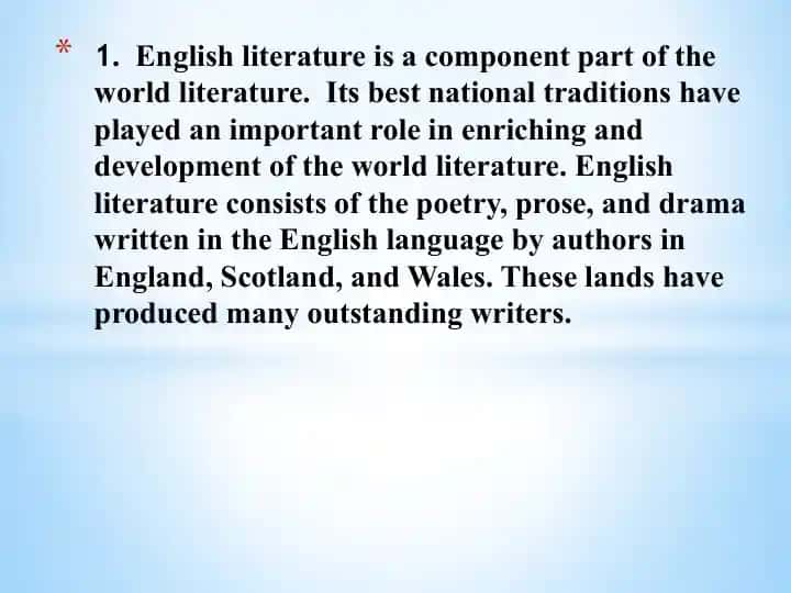 English literature
