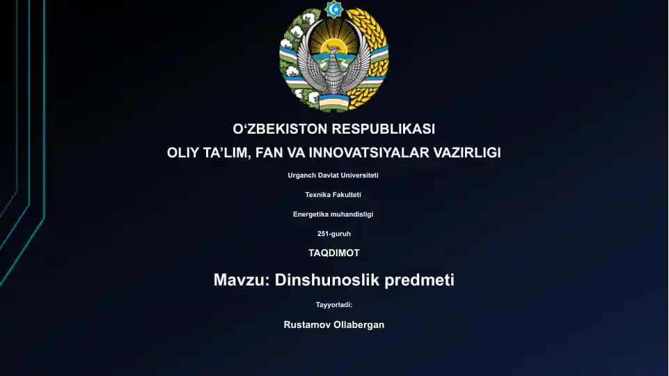 Dinshunoslik predmeti