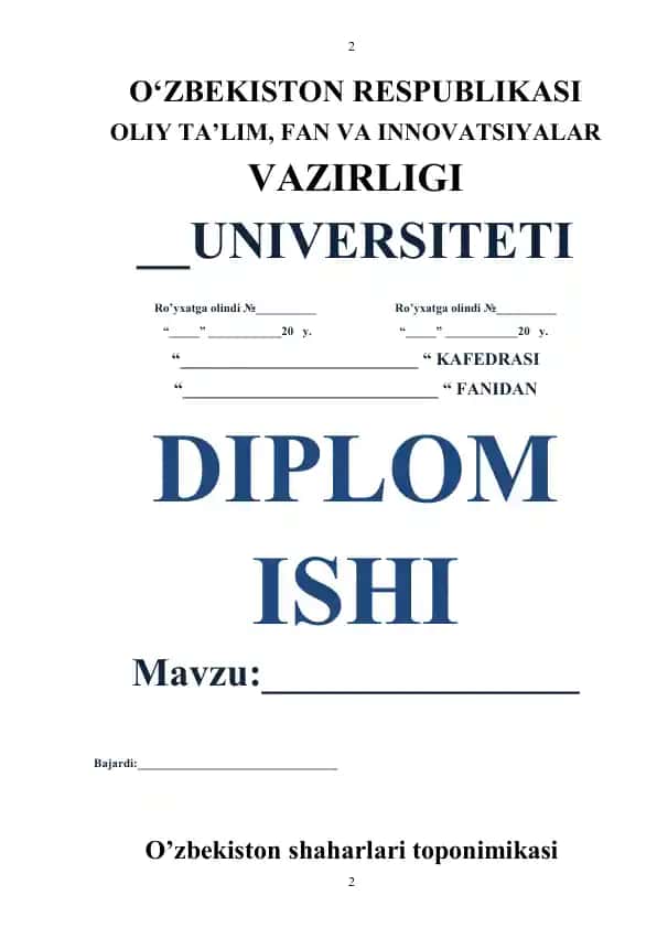 O‘zbekiston shaharlari toponimikasi
