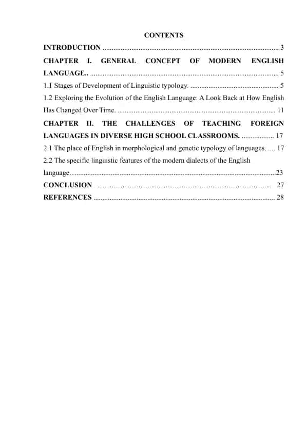 Linguistic Features and Teaching Methods of Modern English