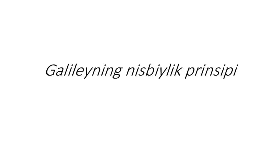 Galileyningnisbiylikprinsipi