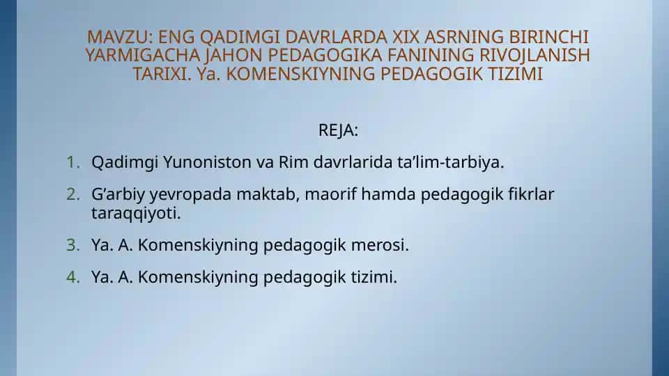 Qadimgi Yunoniston va Rim davrlari data'lim-tarbiya