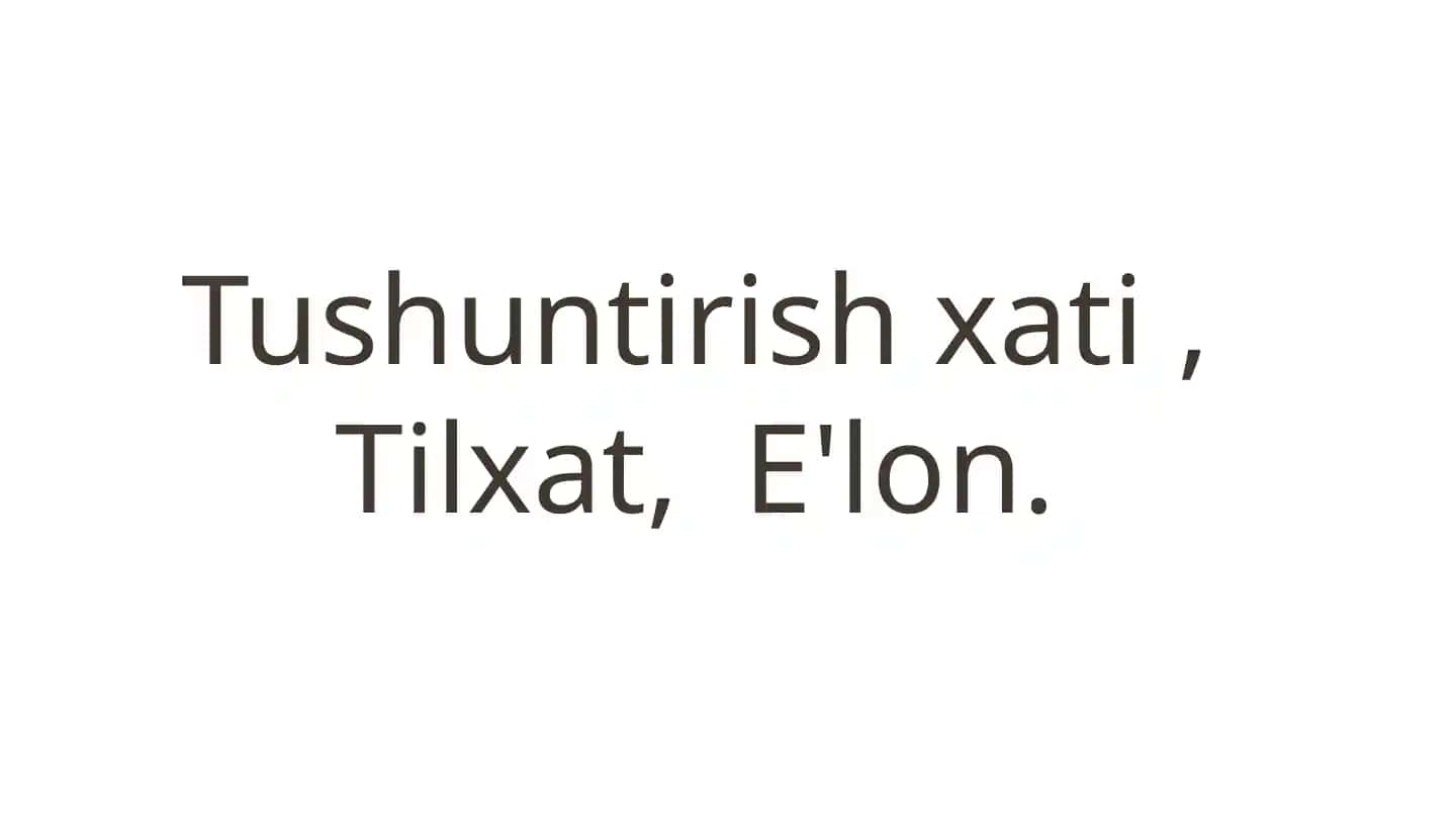 Tushuntirish xati