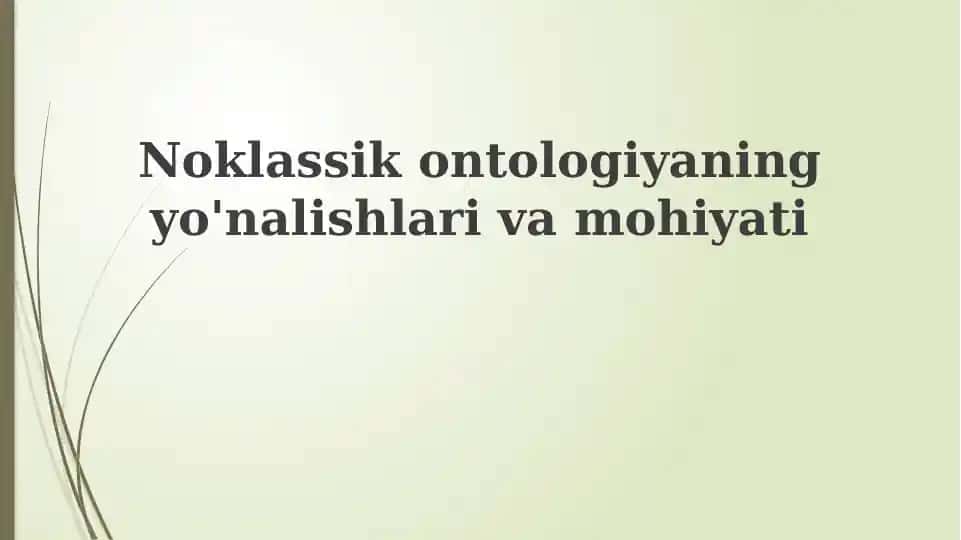 Noklassik ontologiya
