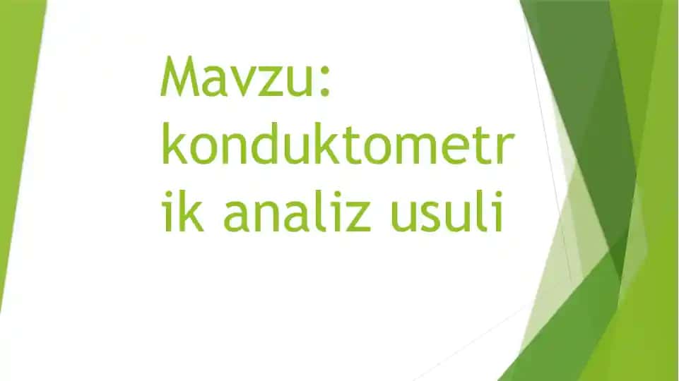 Elektrokimyoviy analiz usullari
